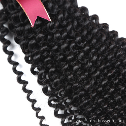 10A Virgin Hair Bundles Can Be Dyed And Bleached Human Hair Bundles With Lace Frontals Deep Wave Hair Bundles With Lace Frontals